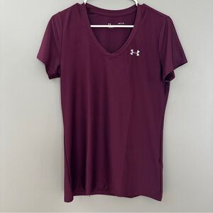 Under Armour Women's Maroon V-Neck Tee